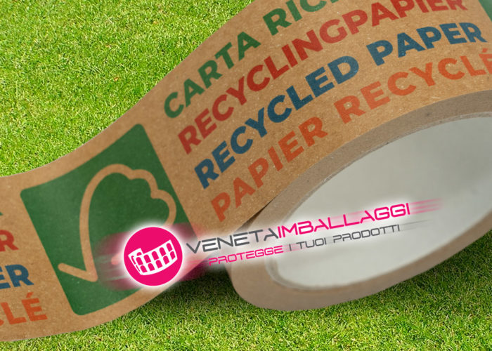 Nastro adesivo ecologico in carta riciclata